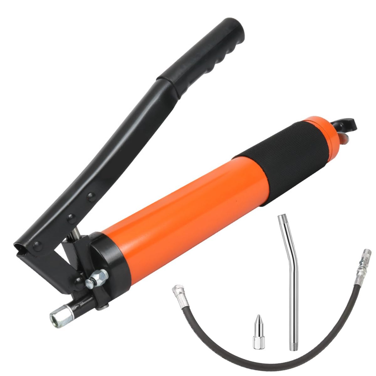 STHIRA Grease Gun Tool Kit with 2 Nozzles 14, 000 PSI Dual-piston Pressurized Manual Grease Gun Dual Lever Grease Gun Tool Anti-slip Handle Design Flexible Manual Grease Gun STHIRA Grease Gun Tool Kit with 2 Nozzles 14, 000 PSI Dual-piston Pressurized Manual Grease Gun Dual Lever Grease Gun Tool Anti-slip Handle Design Flexible Manual Grease Gun